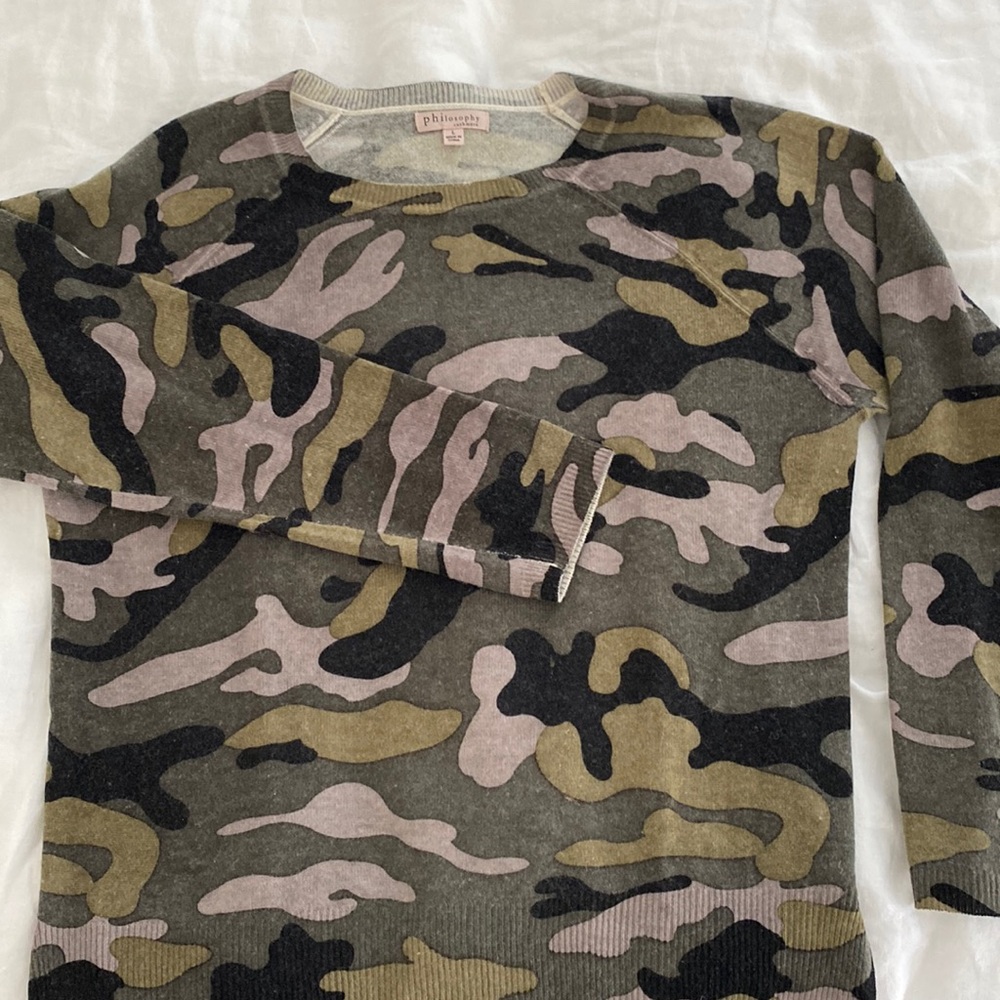 NWOT camouflage cashmere sweater